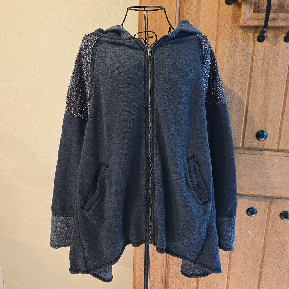 Free People Sparkle Dust Full Zip Hoodie